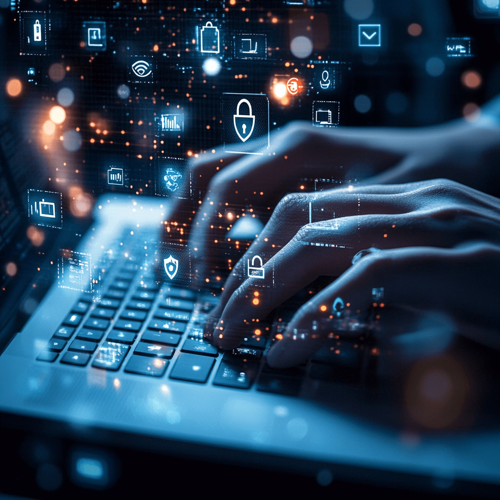 working woman in cyber security environment